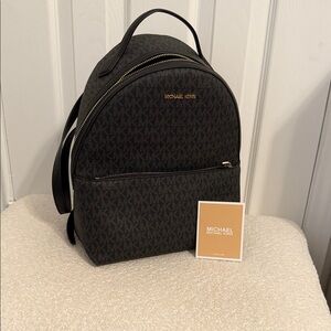 Michael Kors Signature Black Backpack